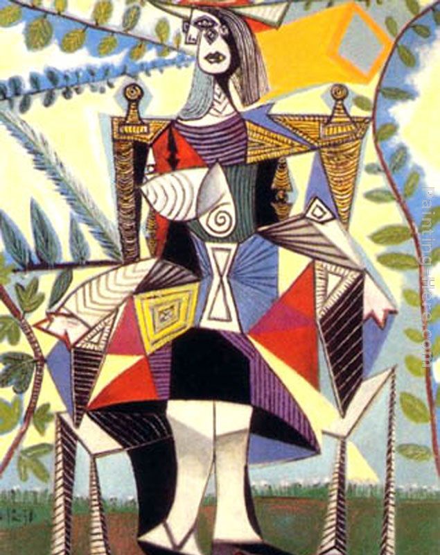 Pablo Picasso Femme assise dans un jardin